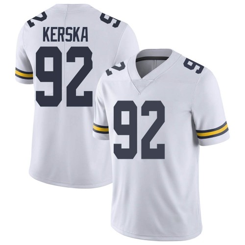 Karl Kerska Michigan Wolverines Men's NCAA #92 White Limited Brand Jordan College Stitched Football Jersey AEG6754RV